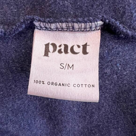 Pact - Women's Airplane Cardigan 100% Organic Cotton Open Front in Indigo Sz S/M - Picture 6 of 8